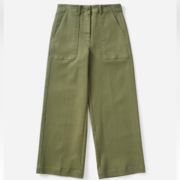Everlane The Wide Leg Crop Utility Pant in Size 4 Color Surplus - Picture 3 of 7